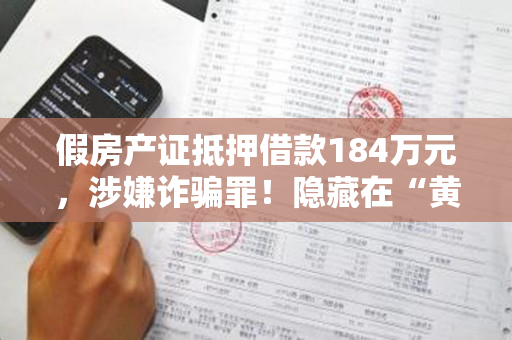 假房产证抵押借款184万元，涉嫌诈骗罪！隐藏在“黄昏恋”背后的骗局