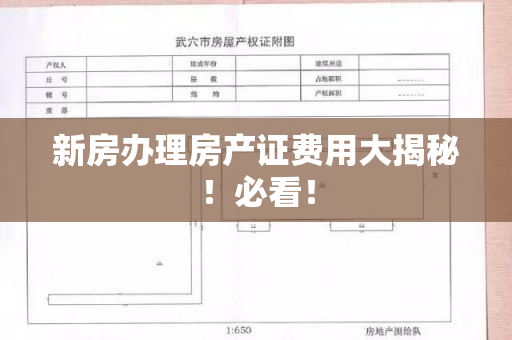 新房办理房产证费用大揭秘！必看！