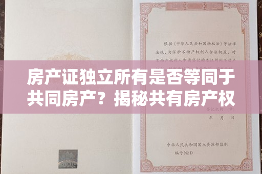 房产证独立所有是否等同于共同房产？揭秘共有房产权的真相！