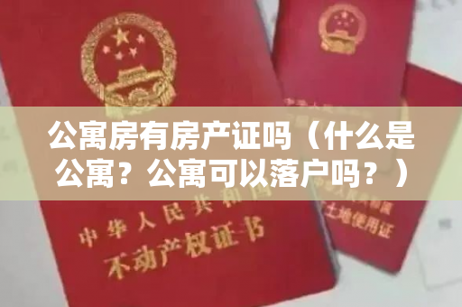 公寓房有房产证吗（什么是公寓？公寓可以落户吗？）