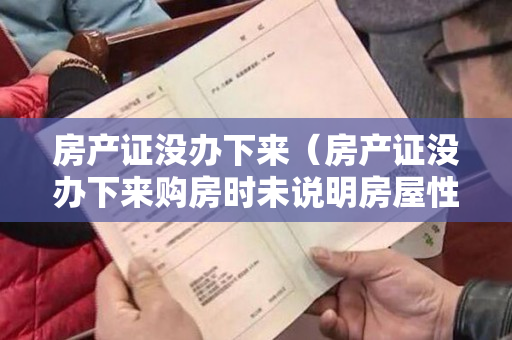 房产证没办下来（房产证没办下来购房时未说明房屋性质 开发商曾承诺5年内办房产）